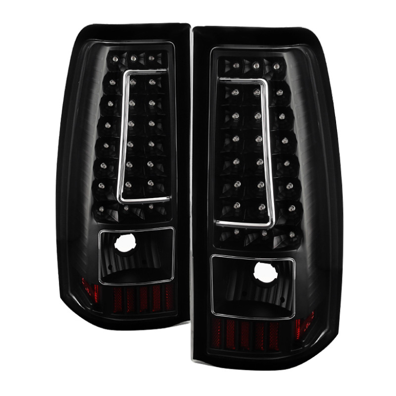 xTune Chevy Silverado 1500-2500-3500 03-06 C-Shape LED Tail Lights Black ALT-ON-CS03-G2-LED-BK - 5081261
