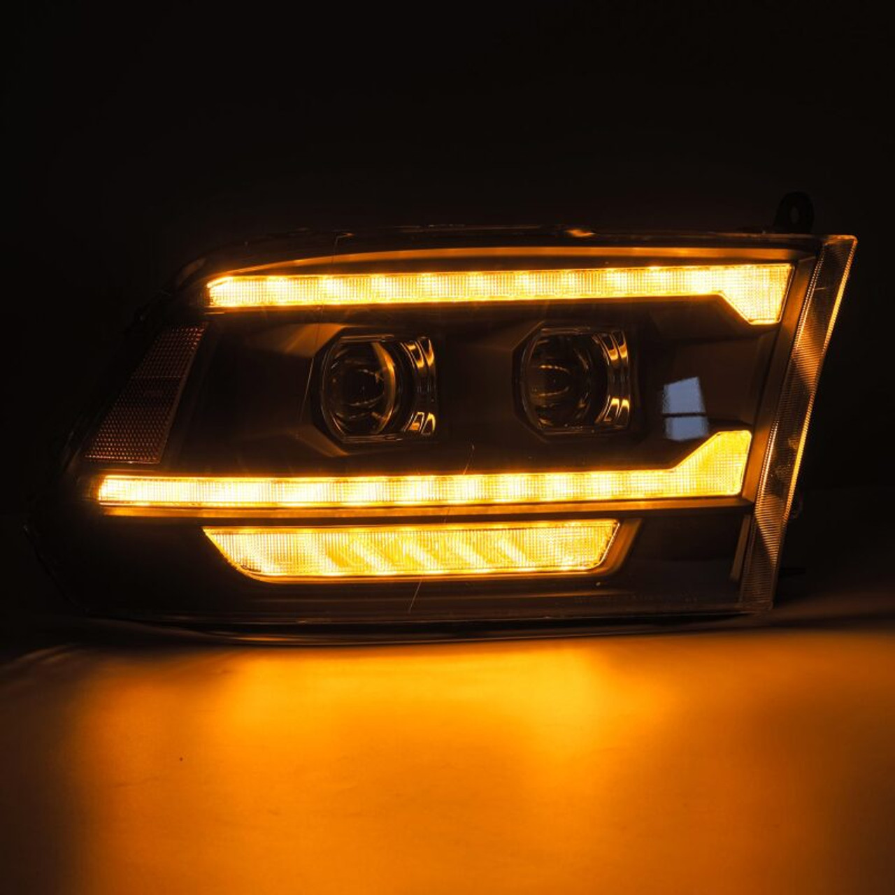AlphaRex 09-18 Ram 1500/2500 PRO-Series Proj Headlights Black w/Sequential Signal and Top/Middle DRL - 880561 User 3