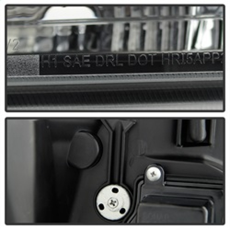 Spyder 07-14 Chevy Suburban/1500/2500/Tahoe V2 Projector Headlights Blk PRO-YD-CSUB07V2-DRL-BK - 5082565