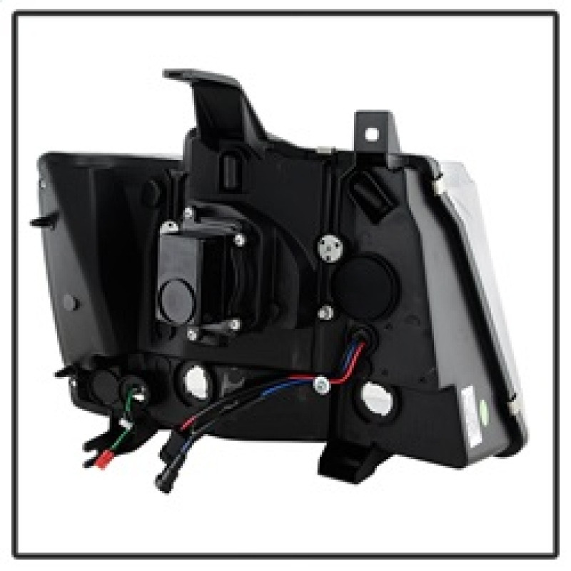 Spyder 07-14 Chevy Suburban/1500/2500/Tahoe V2 Projector Headlights Blk PRO-YD-CSUB07V2-DRL-BK - 5082565