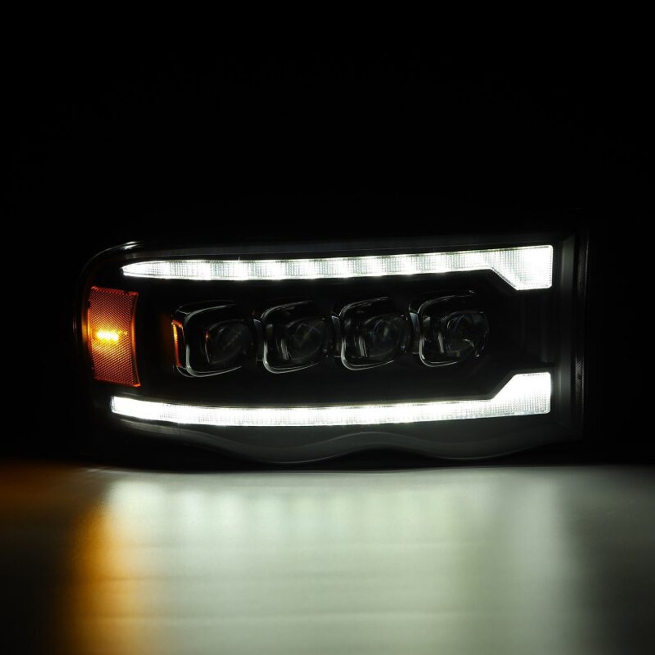 AlphaRex 02-05 Dodge Ram 1500 NOVA LED Proj Headlights Plank Style Blk w/Activ Light/Seq Signal - 880564 User 4