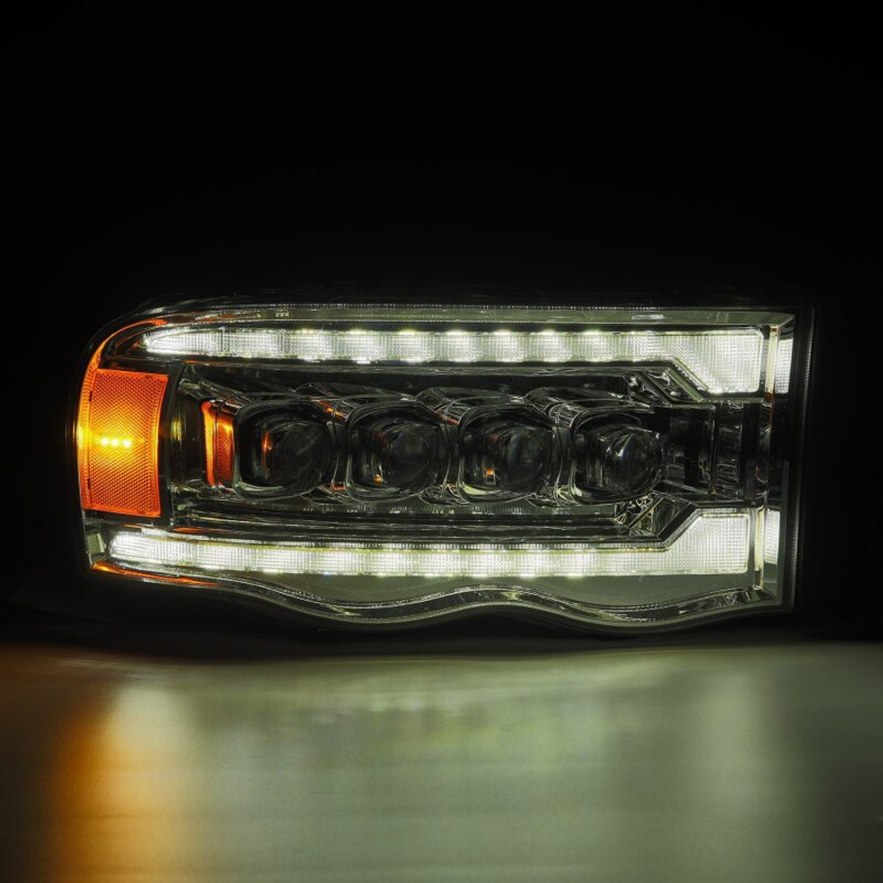 AlphaRex 02-05 Dodge Ram 1500 NOVA LED Proj Headlights Plank Style Chrome w/Activ Light/Seq Signal - 880565 User 4