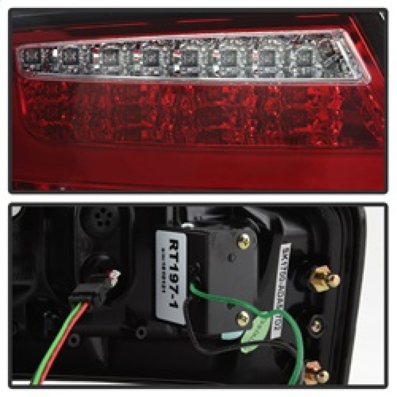 Spyder 08-12 Audi A5 LED Tail Lights - Red Clear ALT-YD-AA508V2-LED-RC - 5083258