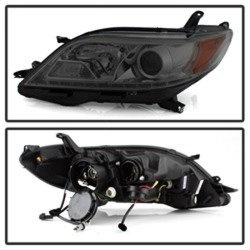 Spyder 11-14 Toyota Sienna Projector Headlights - DRL LED - Smoke PRO-YD-TSEN11-DRL-SM - 5083999