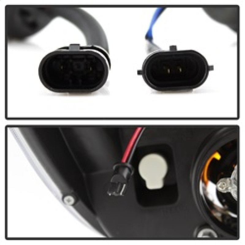 Spyder 07-13 Toyota Tundra V2 Light Bar DRL Projector Headlights - Chrome (PRO-YD-TTU07V2-LB-C) - 5084651