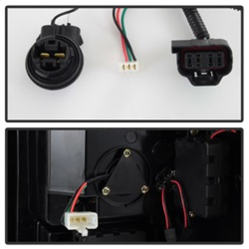 Spyder 07-13 GMC Sierra 1500 V2 Light Bar LED Tail Lights - Black (ALT-YD-GS07V2-LBLED-BK) - 5084743