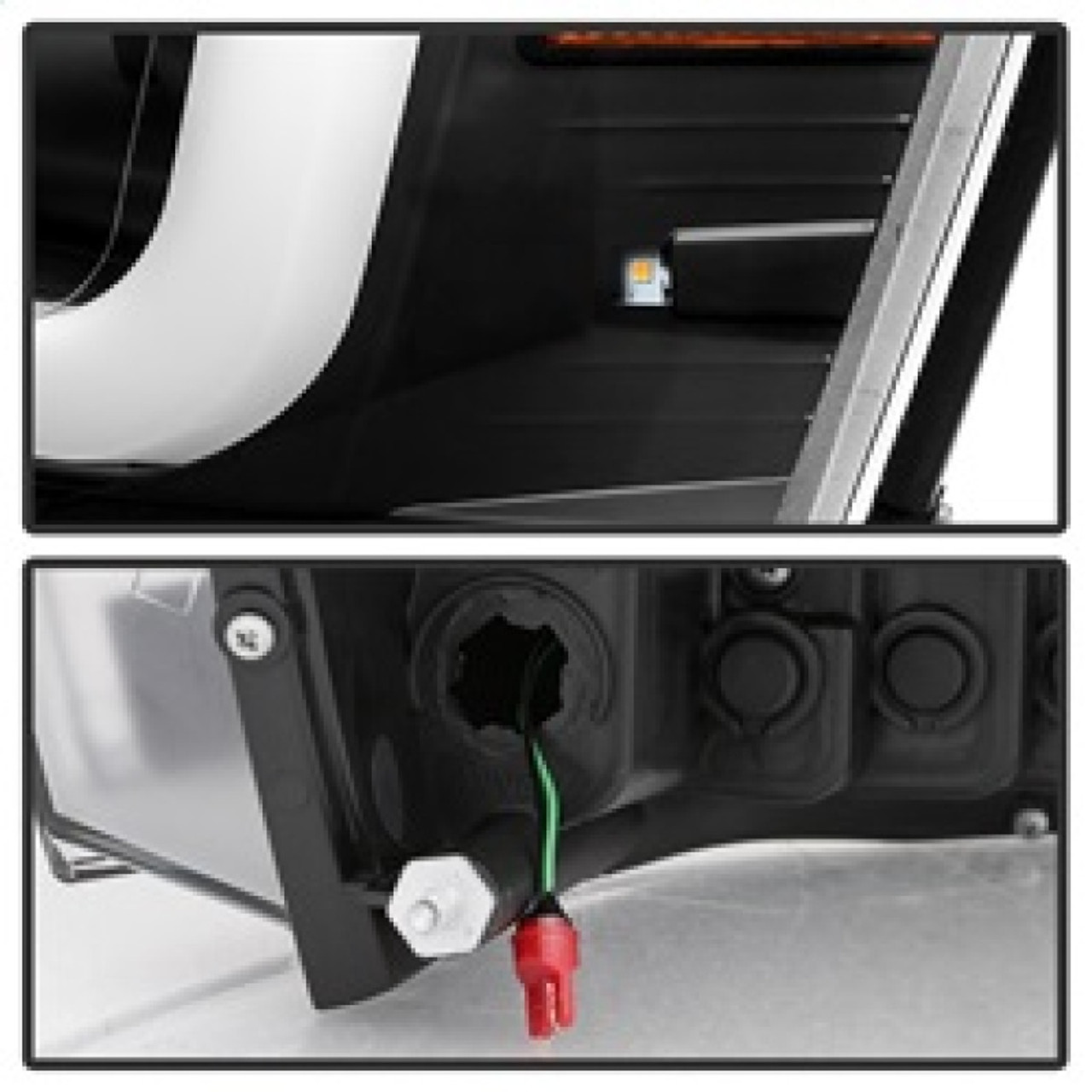 Spyder Dodge Ram 1500 06-08 V2 Projector Headlights - Light Bar DRL - Black (PRO-YD-DR06V2-LB-BK) - 5085306