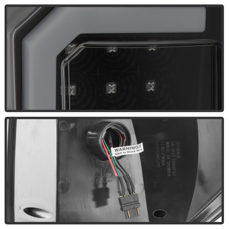 Spyder 07-13 Toyota Tundra V2 Light Bar LED Tail Lights - Smoke ALT-YD-TTU07V2-LB-BSM - 5085443