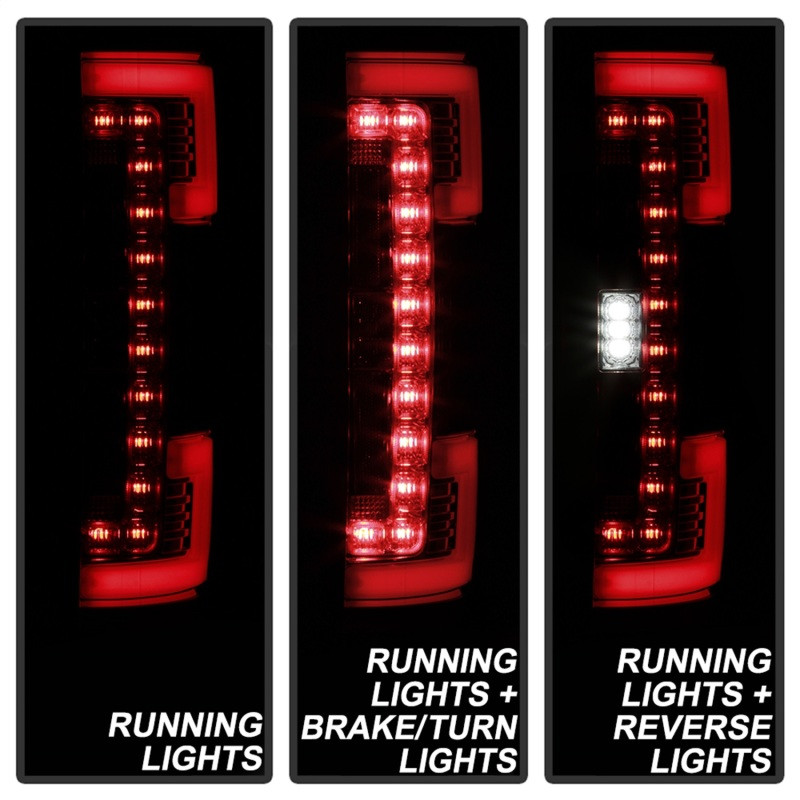 Spyder 17-18 Ford F-250 SD (w/Blind Spot Sens) LED Only Tail Lights - Red Clr (ALT-YD-FS17BS-LED-RC) - 5085634