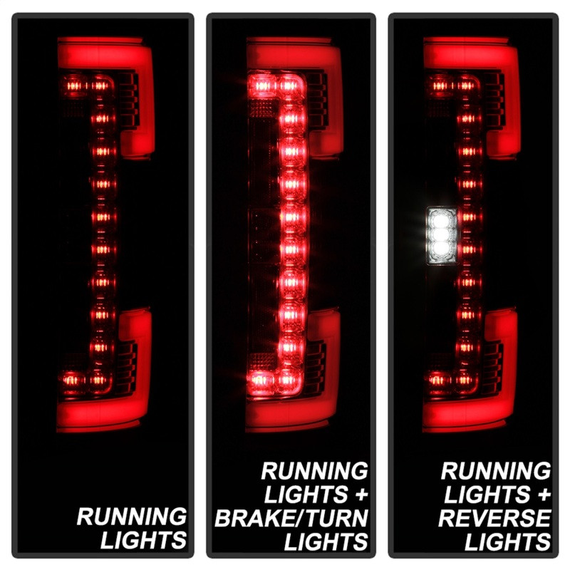 Spyder 17-18 Ford F-250 SD (w/Blind Spot Sensor) LED Tail Lights - Chrm (ALT-YD-FS17BS-LED-C) - 5085641