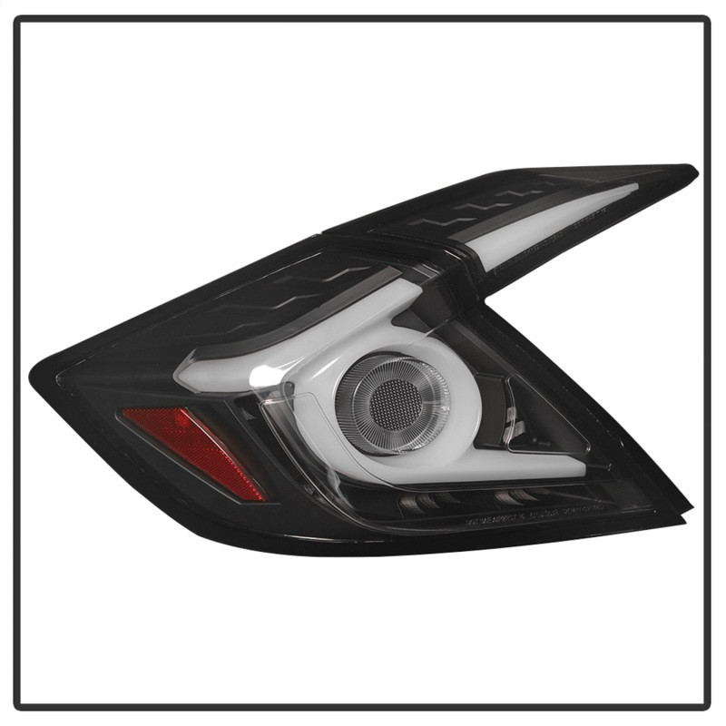 Spyder 16-19 Honda Civic 4 Door Light Bar LED Tail Lights - Black - ALT-YD-HC164D-LB-BK - 5086051
