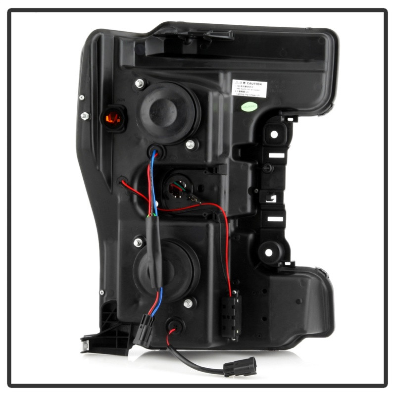 Spyder Ford F-250/F-350/F450 Super Duty 17-18 Projector Headlights Black PRO-YD-FS17-SBSEQ-BK - 5086280