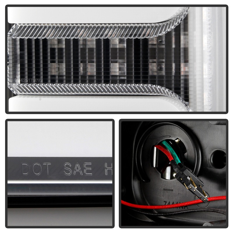 Spyder Ford F-250/F-350/F450 Super Duty 17-18 Projector Headlights Black PRO-YD-FS17-SBSEQ-BK - 5086280