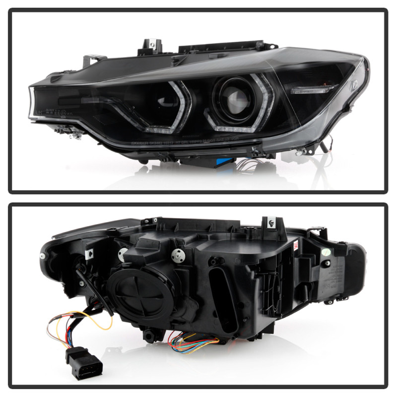 Spyder 12-14 BMW F30 3 Series 4DR Projector Headlights - Black PRO-YD-BMWF3012-AFSHID-BK - 5086754