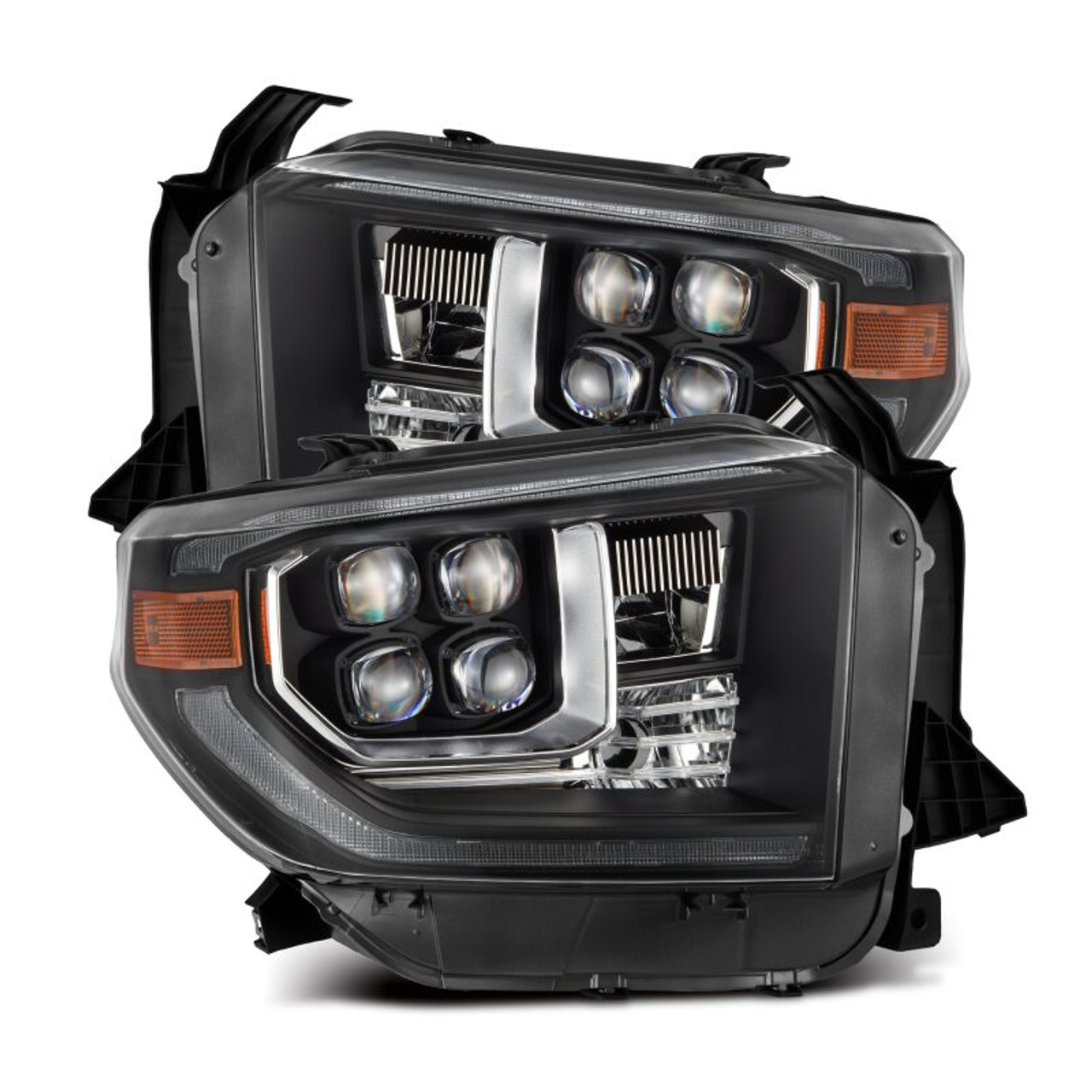 AlphaRex 14-21 Toyota Tundra NOVA-Series LED Proj Headlights Blk w/Actv Light & Seq. Sig + DRL - 880833 Photo - Primary