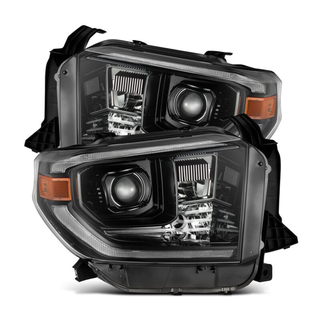 AlphaRex 14-21 Toyota Tundra LUXX-Series LED Proj Headlights Alpha-Blk w/Actv Light & Seq. Sig + DRL - 880836 Photo - Primary