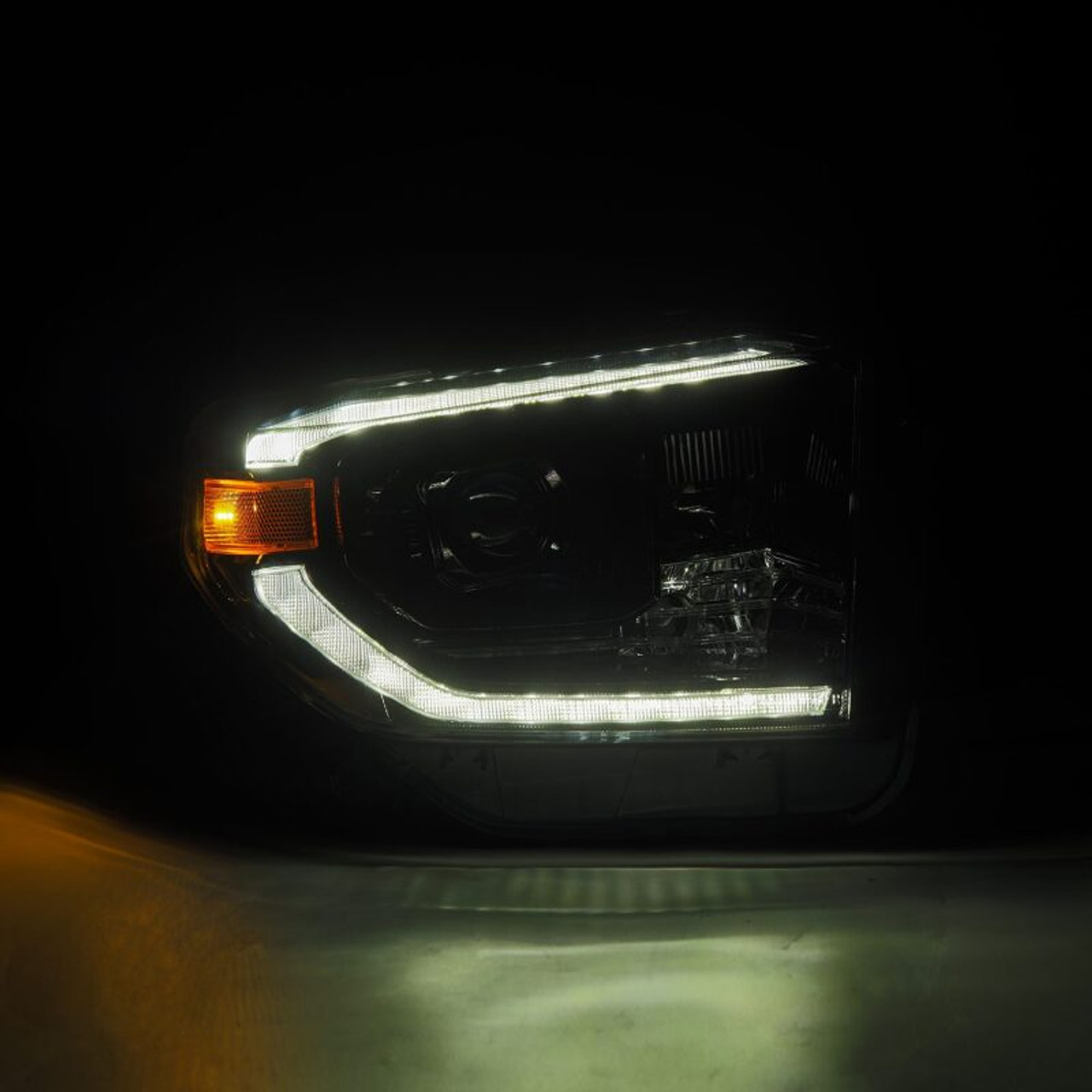 AlphaRex 14-21 Toyota Tundra LUXX-Series LED Proj Headlights Alpha-Blk w/Actv Light & Seq. Sig + DRL - 880836 User 2