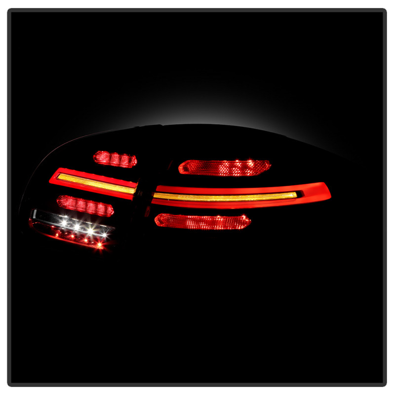 Spyder Porsche Cayenne 958 11-14 LED Tail Lights - Sequential Signal - Black - 5086853