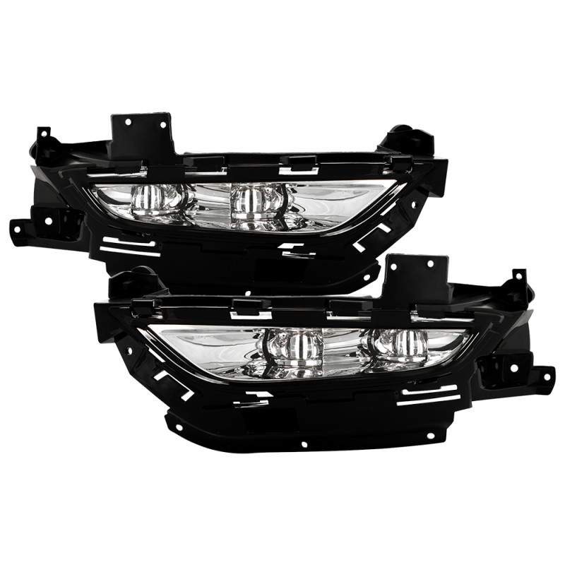 Spyder Chrysler 200 2015-2016 OEM Style Full LED Fog Lights W/Universal Switch- Clear - 5086945