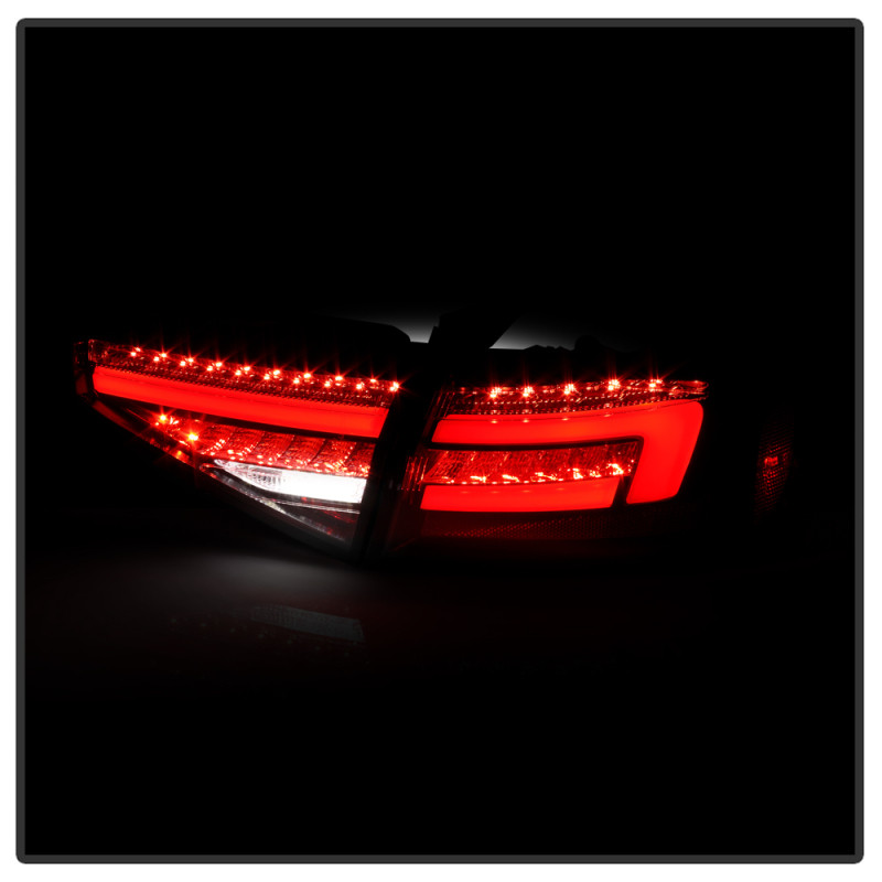 Spyder 13-16 Audi A4 4DR LED Tail Lights LED Clear Reverse Lights - Black ALT-YD-AA413-SEQ-BK - 5087171