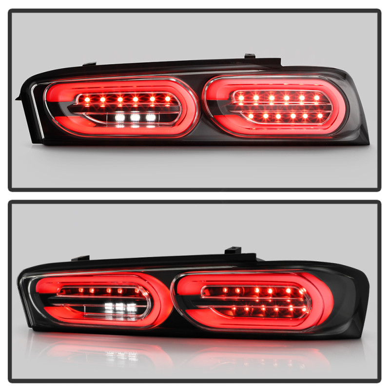 Spyder Chevy Camaro 16-18 Halogen LED Tail Lights Black ALT-YD-CCAM16HAL-SEQ-BK - 5087218