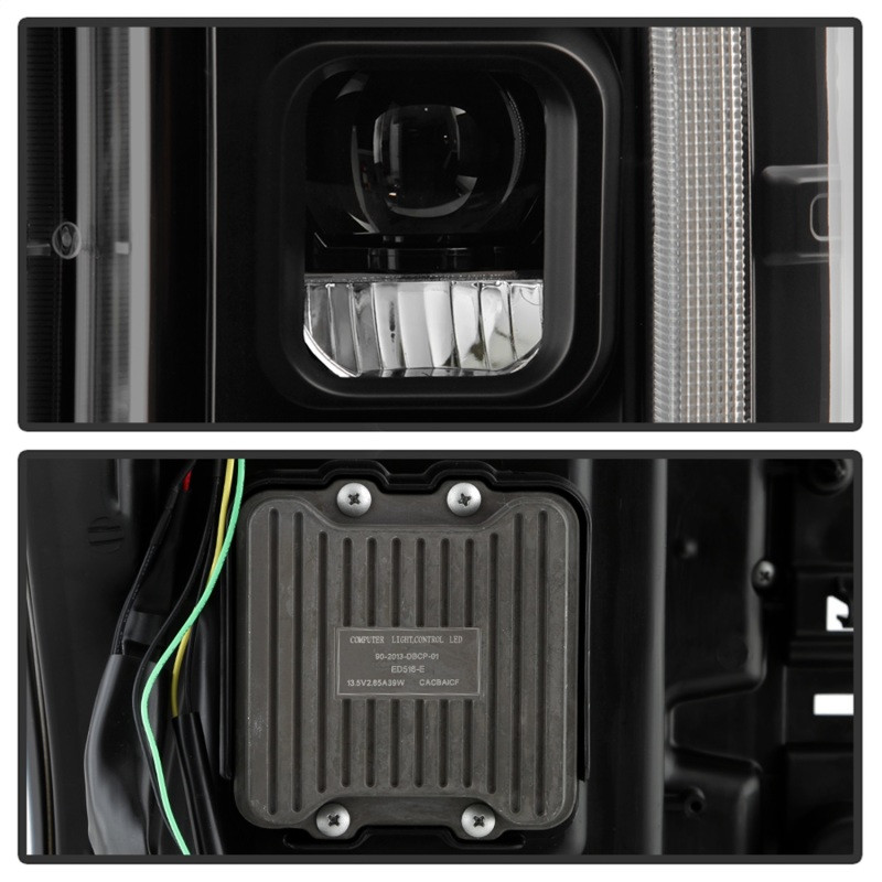 Spyder Ford F-250/F-350/F450 17-18 Full LED Headlights Chrome PRO-YD-FS17HALAP-SEQ-BK - 5087430