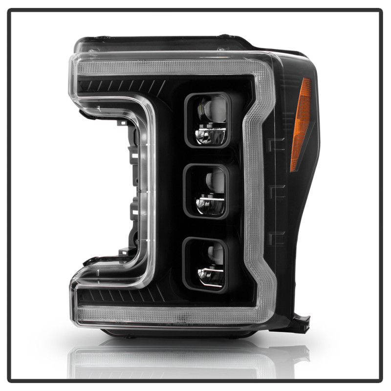 Spyder Ford F-250/F-350/F450 17-18 Full LED Headlights Chrome PRO-YD-FS17HALAP-SEQ-BK - 5087430