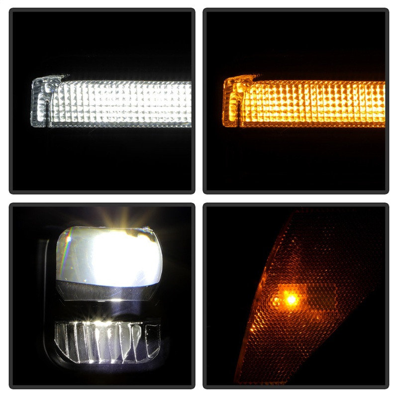 Spyder Ford F-250/F-350/F450 17-18 Full LED Headlights Chrome PRO-YD-FS17HALAP-SEQ-BK - 5087430