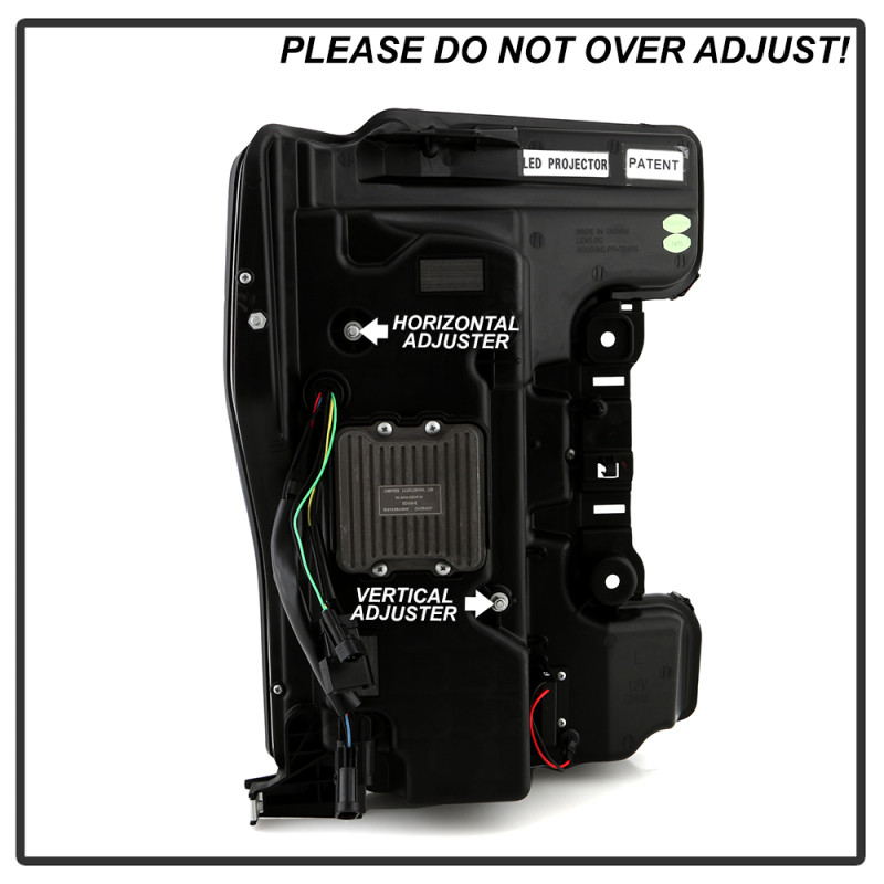 Spyder Ford F-250/F-350/F450 17-18 Full LED Headlights Chrome PRO-YD-FS17HALAP-SEQ-BK - 5087430