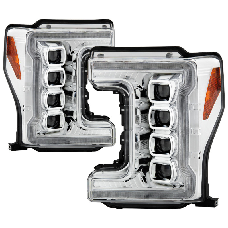 Spyder Ford F-250/F-350/F450 17-18 Full LED Headlights Black PRO-YD-FS17HALAP-SEQ-C - 5087447