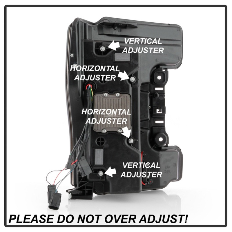 Spyder Ford F-250/F-350/F450 17-18 Full LED Headlights Black PRO-YD-FS17HALAP-SEQ-C - 5087447