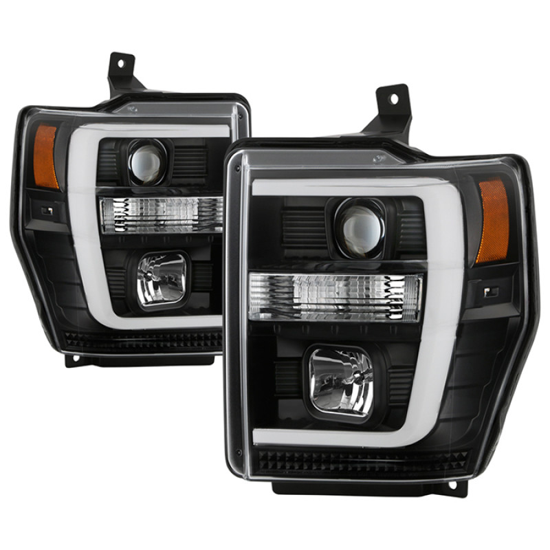 Spyder Ford F-250/350/450 08-10 V2 High-Power LED Headlights-Switch Back-Black PRO-YD-FS08PL-SBLB-BK - 5087751