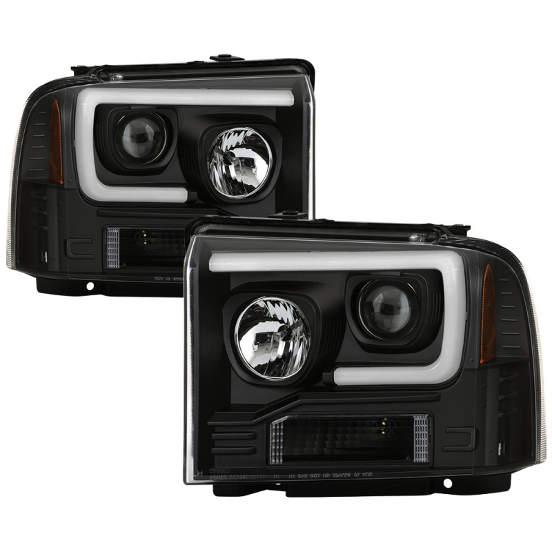 Spyder 05-07 Ford F250/350/450 Super Duty Projector LED Black PRO-YD-FS05V2PL-BK - 5087911