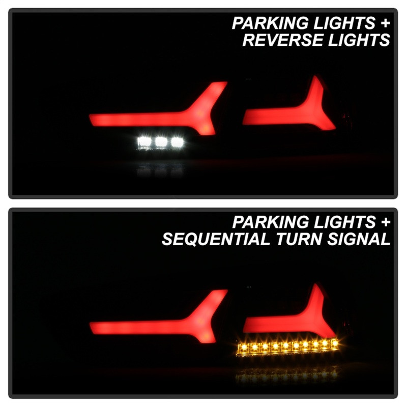 Spyder Mitsubishi Lancer/Evolution X 08-14 V2 LED Tail Lights - Black ALT-YD-ML08V2-SEQ-BK - 5088130