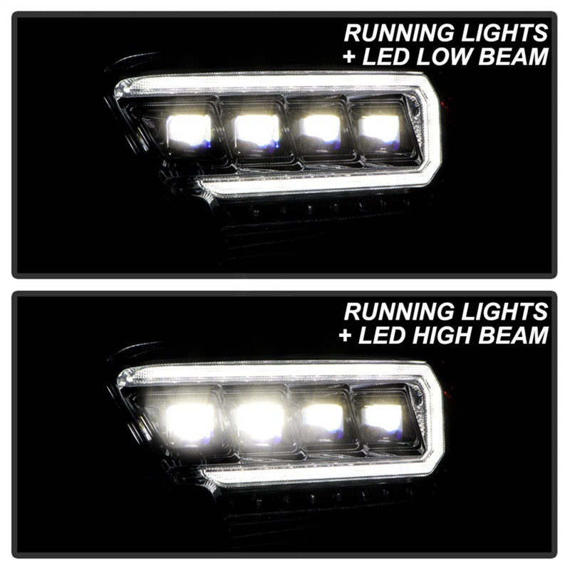 Spyder 16-20 Toyota Tacoma LED Model Only High-Power LED Headlights - Chrome PRO-YD-TT16LEDAP-C - 5088383