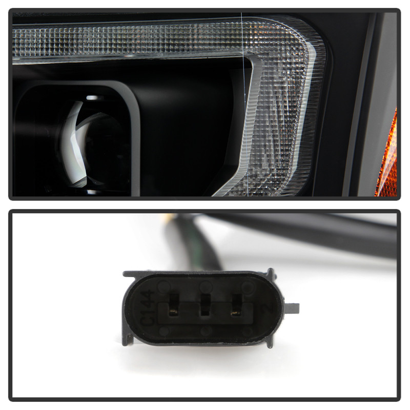 Spyder 18-20 Ford F-150 Headlights - Halogen Model Only - DRL LED - Black PRO-YD-FF15018HALAP-SEQ-BK - 5088475