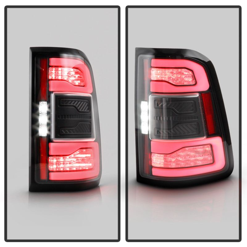 Spyder Dodge RAM 1500 19-21 Factory LED Model LED Tail Lights - Red Clear ALT-YD-DR19LED-SEQ-BK - 5088505