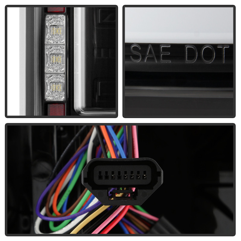 Spyder Dodge RAM 1500 19-21 Factory LED Model LED Tail Lights - Red Clear ALT-YD-DR19LED-SEQ-BK - 5088505