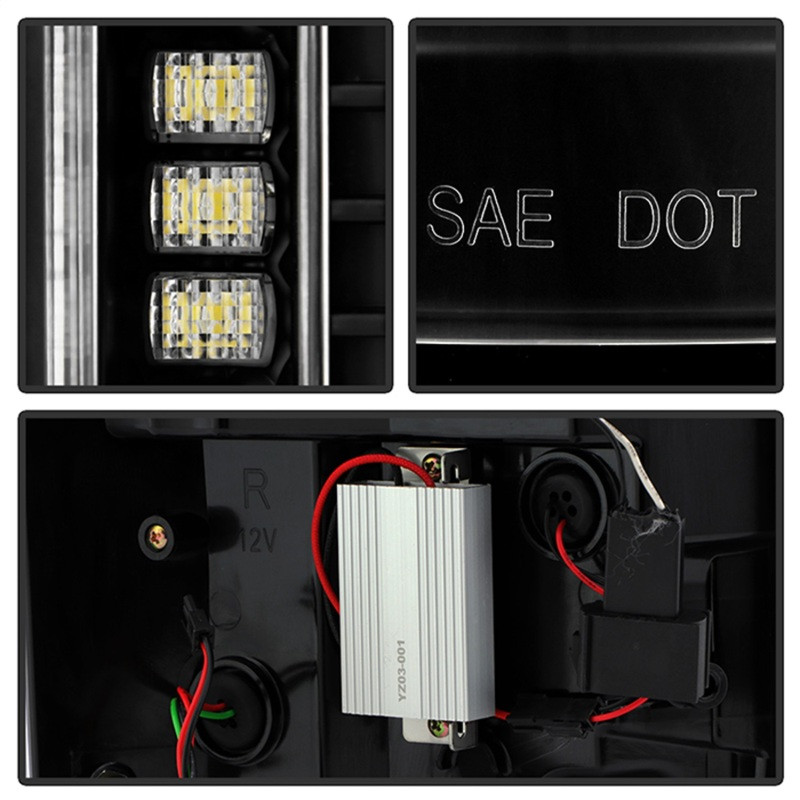 Spyder 20-21 Ford F250 Superduty LED Tail Lights - Black (ALT-YD-FS20HAL-LED-BK) - 5088659