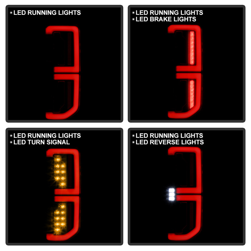 Spyder 21-23 Ford Bronco (Factory LED Model Only) LED Tail Lights - Black (ALT-YD-FB21LED-LED-BK) - 5088765