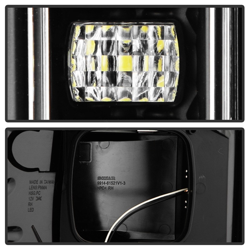 Spyder 21-23 Ford F150 (Factory Halogen) Light Bar LED Tail Lights - Black (ALT-YD-FF15021HAL-BK) - 5088772