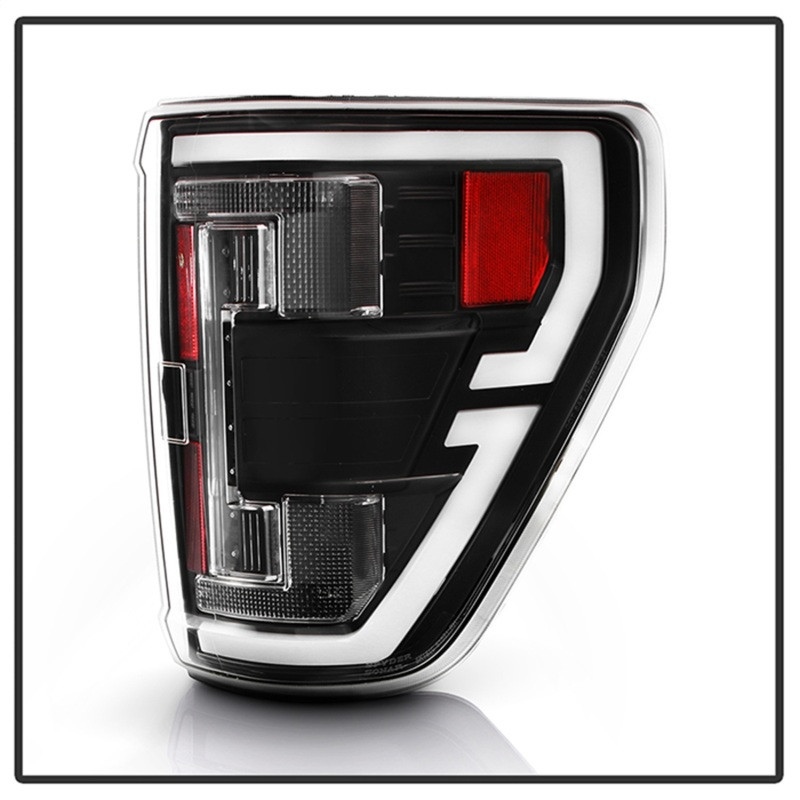 Spyder 21-23 Ford F150 (Factory Halogen) Light Bar LED Tail Lights - Black (ALT-YD-FF15021HAL-BK) - 5088772