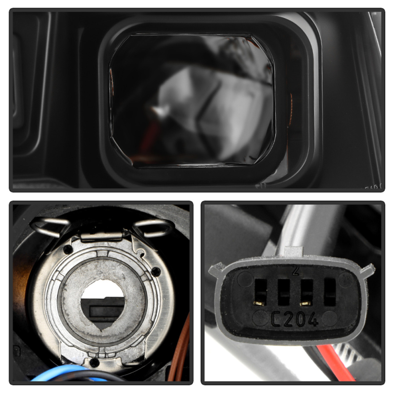 Spyder 14-21 Jeep Grand Cherokee Proj Headlights - Halogen Model Only - PRO-YD-JGC14HALSI-SBGR-BK - 5088949