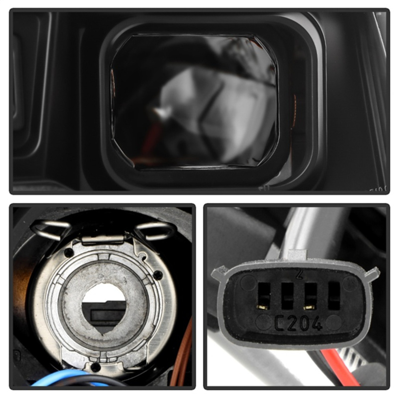 Spyder 14-21 Jeep Grand Cherokee Proj Headlights - Halogen Model Only - PRO-YD-JGC14HALSI-SBGR-BK - 5088949