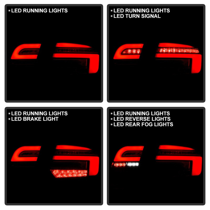 Spyder 09-13 Audi A3 Full LED Tail Lights - Black (ALT-YD-AA309-LED-BK) - 5089069