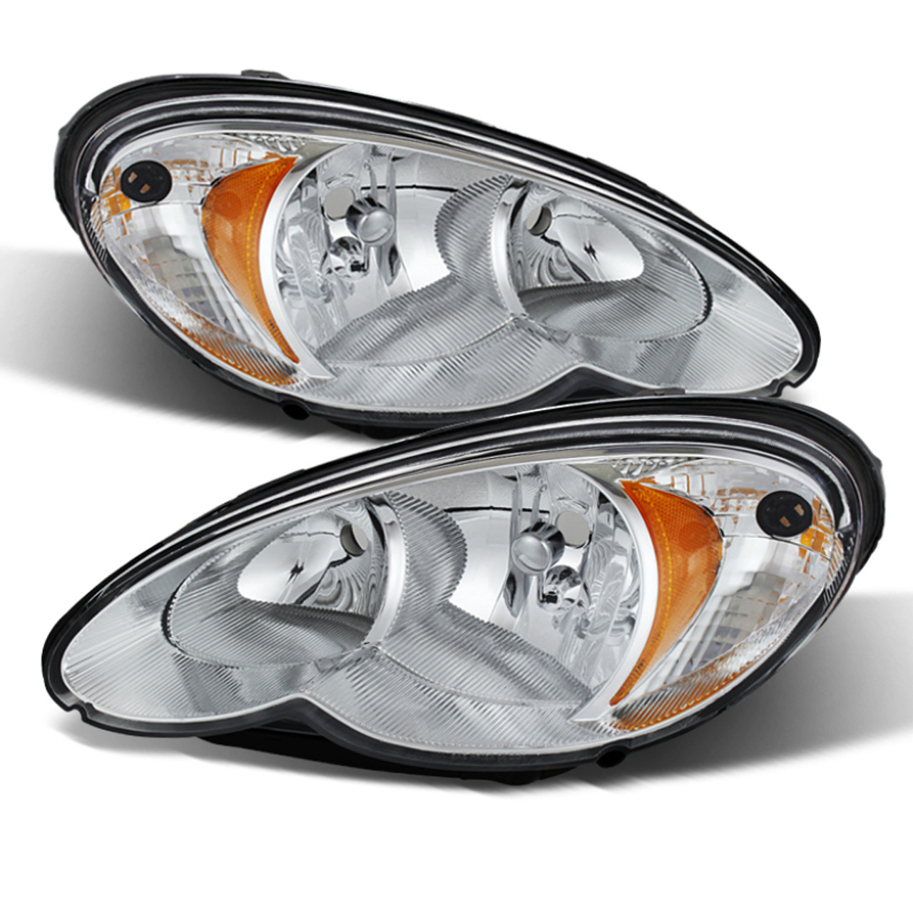 xTune Chrysler Pt Cruiser 06-10 Halogen Only Headlights -Chrome HD-JH-CHRPT06-AM-C - 9026263