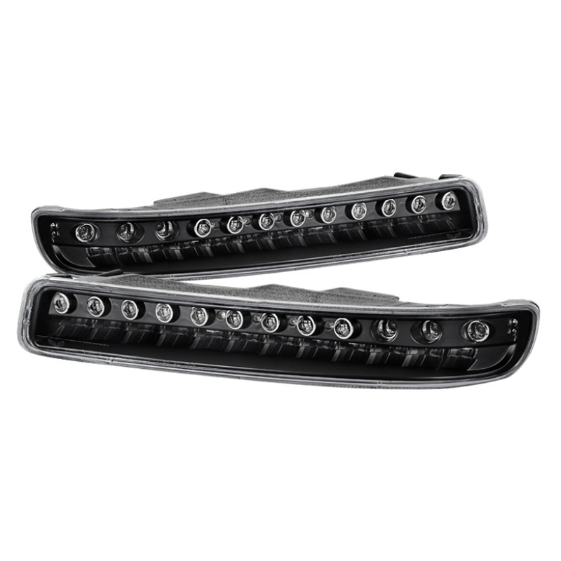 xTune GMC Sierra 99-06 Full LED Bumper Lights Black CBL-JH-GS99-LED-BK - 9027147