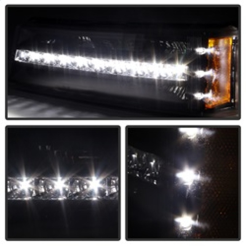 xTune Chevy Silverado 03-06 / Avalanche 02-06 LED Bumper Lights Black CBL-JH-CS03-LED-BK - 9027482
