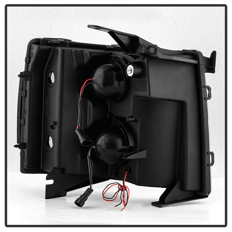 xTune Chevy Silverado 1500/2500/3500 07-13 Halo Projector Headlights Chrome PRO-JH-CS07-LED-C - 9027802