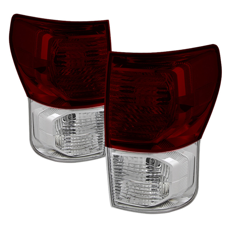 xTune Toyota Tundra 2007-2013 OEM Style Tail Lights Red Smoked ALT-JH-TTU10-OE-RSM - 9030239